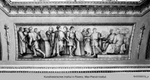 Cosimo de Medici vor Wettbewerbsbildern mit dem Thema Opferung Isaaks - Cosimo de Medici davanti i quadri che rappresentano il sacrificio di Isacco