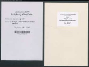 Verpachtung der Zehnten zu Uffeln und zu Fülme, Amt Hausberge