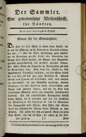 Vier und dreisigstes Stück.