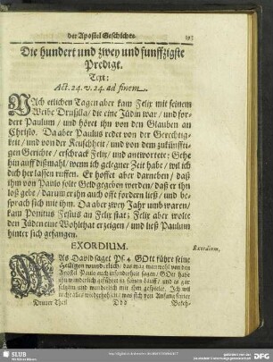 Die hundert und zwey und funffzigste Predigt