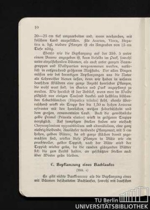 C. Bepflanzung eines Bachlaufes