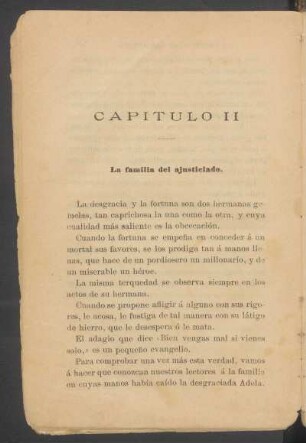 Capítulo II - La familia del ajusticiado.