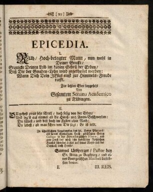 33-45, Epicedia.