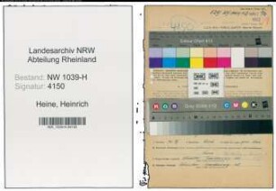 Entnazifizierung Heinrich Heine , geb. 24.02.1899 (Betriebsleiter)