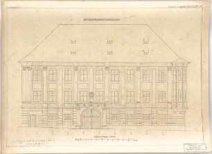 ohne Verfasserangabe; Eichstätt (Bayern); Bauaufnahmen (Bayerisches Denkmälerarchiv), Akademischer Architektenverein, München - Dom Probsteigebäude (Ansicht)
