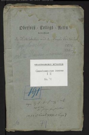 Kulturkosten im Forst Fredeburg (Nachakten der preuß. Regierung Arnsberg)