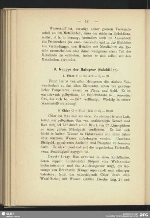 B. Gruppe der Halogene (Salzbilder)