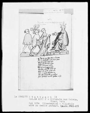 Willehalm von Orlens, Folio 4recto-299verso — Willehalm von Orlens, Folio 4recto-299versoWillehalm bei Amelie, Folio 107verso