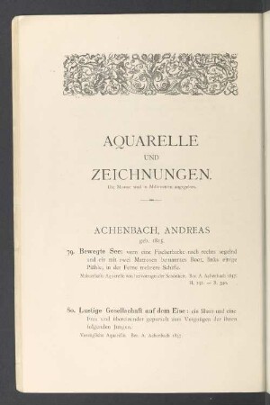 Aquarelle und Zeichnungen
