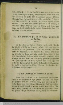 143. Das wunderbare Bild in der Königl. Schloßcapelle zu Dresden