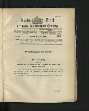 No. 89, 12. Juni 1904.