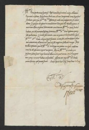 Empfehlungsschreiben von Granvelle für Augustinus Ainkurn, gerichtet an Herzog Ulrich von Württemberg (lat.) (73c)