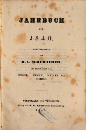 Jahrbuch : für .... 1840