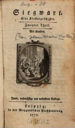 Siegwart : Eine Klostergeschichte, 2 : Mit Kupfern