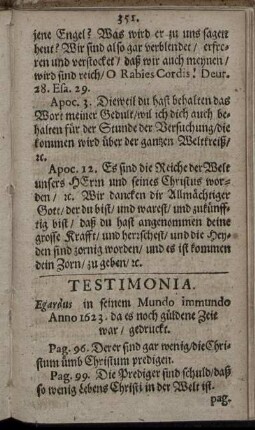 Testimonia