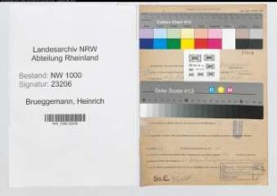 Entnazifizierung Heinrich Brueggemann, geb. 14.02.1897 (Buergermeister)