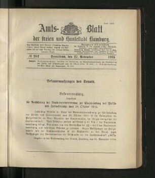 No. 262, 27. November 1915