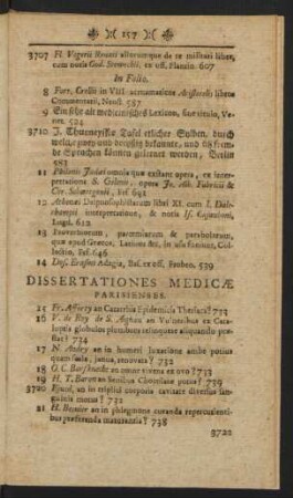 Dissertationes Medicae.
