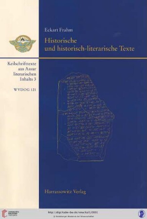 Band 3: Keilschrifttexte aus Assur literarischen Inhalts: Historische und historisch-literarische Texte