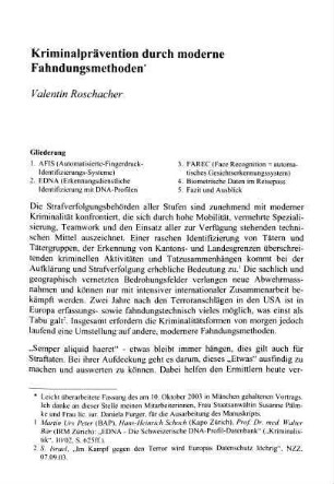 219-230, Kriminalprävention durch moderne Fahndungsmethoden