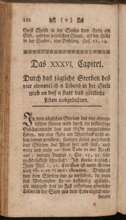 Das XXXVI. Capitel - Das XL. Capitel
