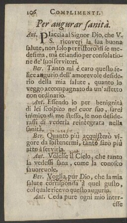 Per augurar sanità.