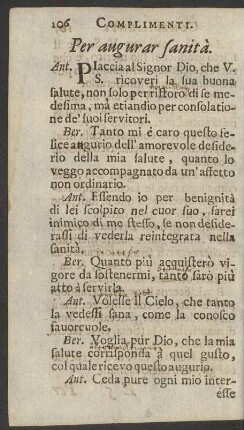 Per augurar sanità.