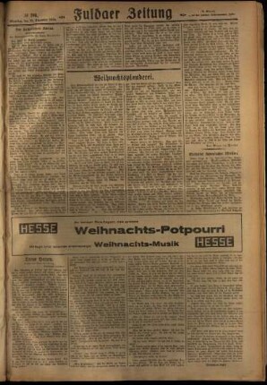 Zweite Ausgabe vom Dienstag, den 25. Dezember 1928.