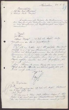 Vernehmung des Zeugen Josef Dinglreiter, Leutnant beim 1. bayrischen Schützenregiment, über die Erschießung Landauers