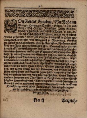 Taxa und Moderation : [für peinliche bürgerliche und Hülffssachen in Sachsen]