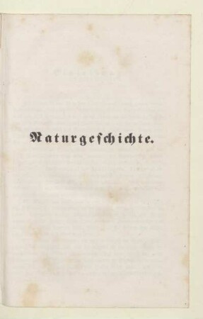 Naturgeschichte