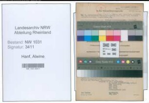 Entnazifizierung Alwine Hanf , geb. 01.08.1896 ()