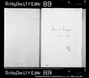 Schuldensachen des Adam von Langen