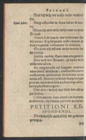 Petitioni Respondendi.