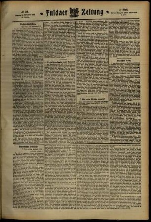 Zweite Ausgabe vom Samstag, den 14. September 1912.