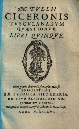 Tusculanarum quaestionum libri quinque