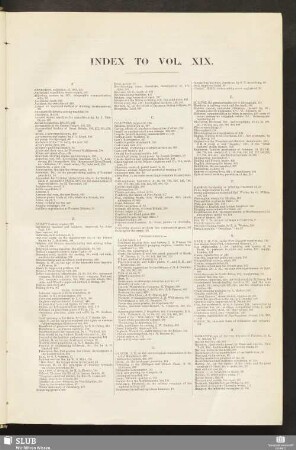 Index to vol. XIX