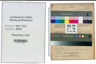 Entnazifizierung Karl Roenchen , geb. 11.10.1888 (Fabrikant)