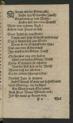 Damals wie die Götter alle/ Ausser ihre Schwester-Zanck ...