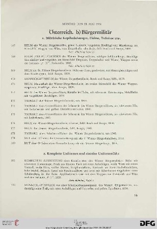 Österreich: Bürgermilitär (Nr. 167-194)