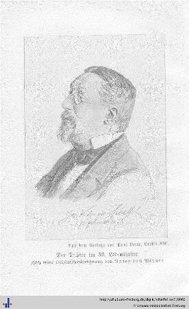Jos. Victor von Scheffel. Der Dichter im 52. Lebensjahre.