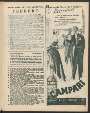 Medio siglo de vida argentina : Febrero