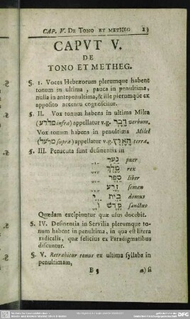Caput V. De Tono Et Metheg