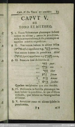 Caput V. De Tono Et Metheg