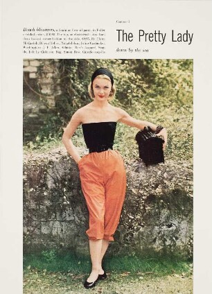 Modeaufnahme, Modelle Dolores Hawkins und Ann Klem, Tearsheet (Mademoiselle)