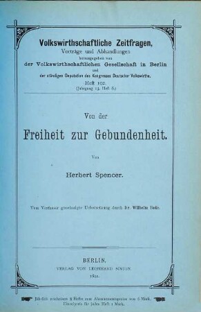 Von der Freiheit zur Gebundenheit