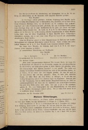 1009-1012, Kleinere Mitteilungen etc.