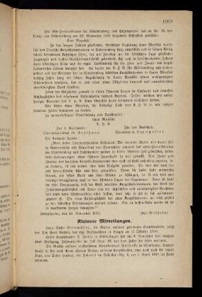 1009-1012, Kleinere Mitteilungen etc.