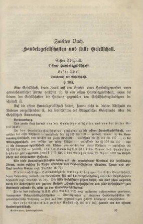 Erster Abschnitt. Offene Handelsgesellschaft