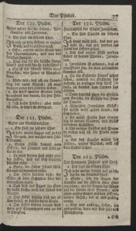 Der 121. - 130. Psalm